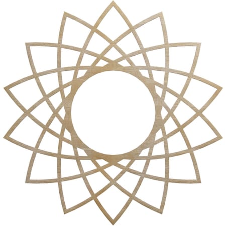 Ekena Millwork Eleanor Wood Fretwork Pierced Ceiling Medallion, Birch, 34"OD x 13 1/8"ID x 1/4"T CMWP34X34X0250EABI